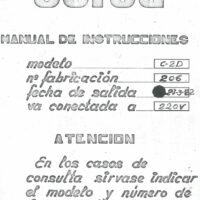 C2D-2 Manual Talladora CELTA C2D