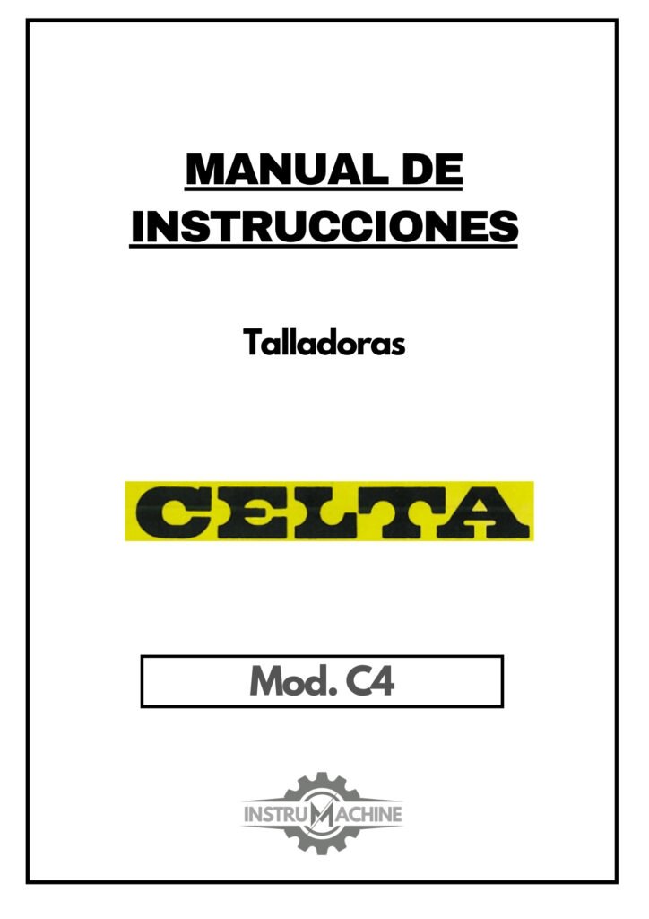 Portada Manual Talladora CELTA C4