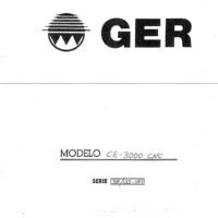 Manual de instrucciones GER CE-3000 CNC | Rectificadora
