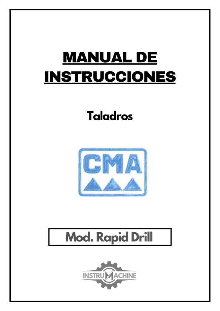 Portada Manual Taladro CMA Rapid Drill