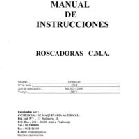 Manual de instrucciones CMA RHRM-45 | Roscadora