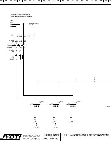 Centro mecanizado Huron para Fanuc-3 Esquema eléctrico Centro de Mecanizado HURÓN VX-12 para Fanuc