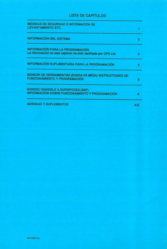 Cincinnati mod. Milacron-3 Manual de instrucciones Centro de Mecanizado CINCINNATI MILACRON
