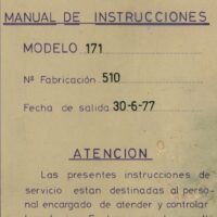 Danobat 171-2 Manual de instrucciones DANOBAT 171 | Rectificadoras