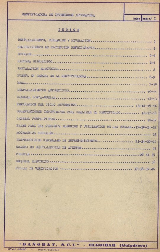 Danobat 171-3 Manual de instrucciones DANOBAT 171 | Rectificadoras