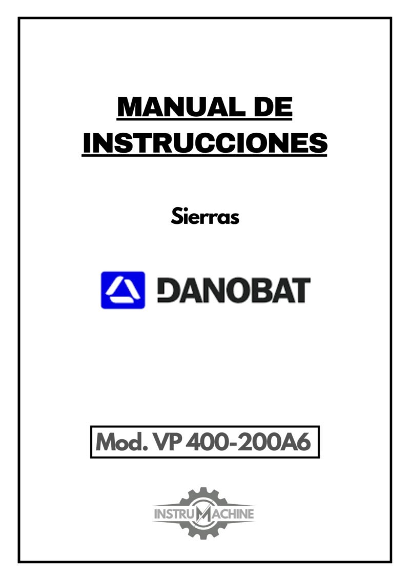 Manual Sierra DANOBAT VP 400-200A6