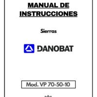 Danobat mod. VP 70-50-210-1 Manual Sierra DANOBAT VP 70-50-10