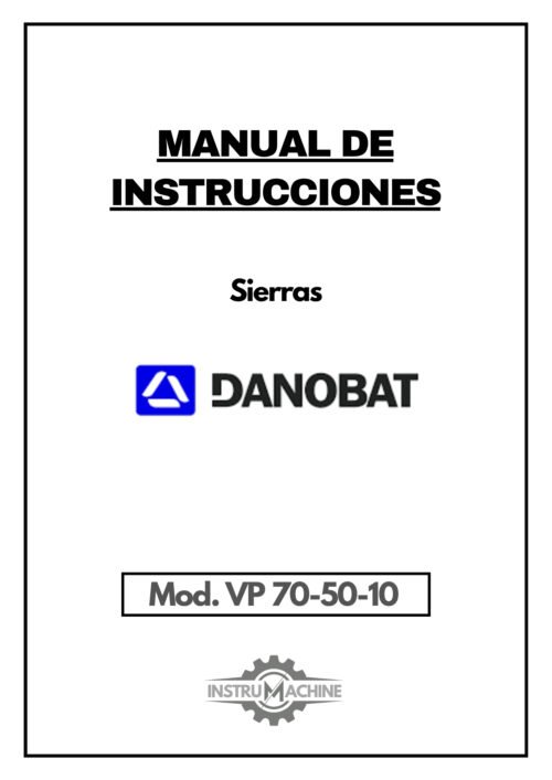 Manual Sierra DANOBAT VP 70-50-10