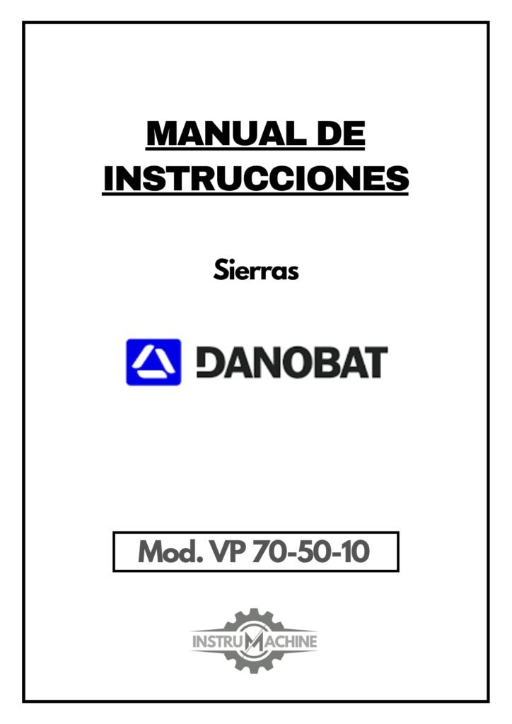 Portada Manual Sierra DANOBAT VP 70-50-10