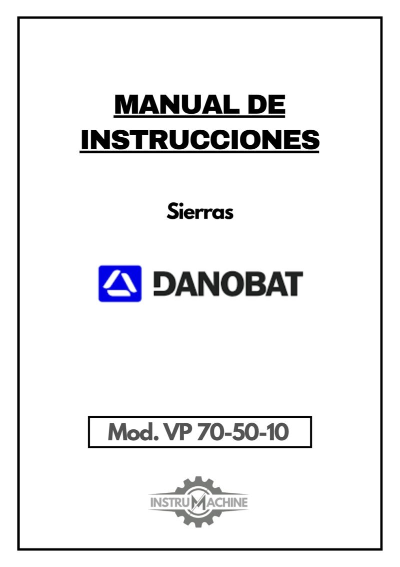 Danobat mod. VP 70-50-210-1 Manual Sierra DANOBAT VP 70-50-10