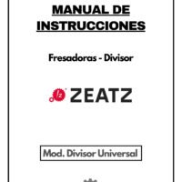 Divisor fresadora zeatz-1 Manual de instrucciones Fresadora ZEATZ Divisor Universal