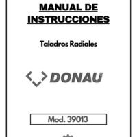 Donau mod. 39013-1 Manual Taladro DONAU 39013