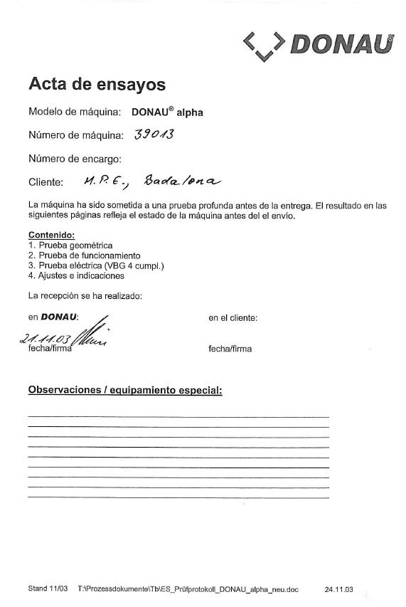 Donau mod. 39013-2 Manual Taladro DONAU 39013