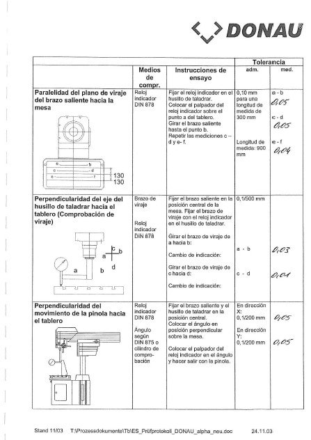 Donau mod. 39013-3 Manual Taladro DONAU 39013
