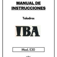 Manual Taladro IBA E30