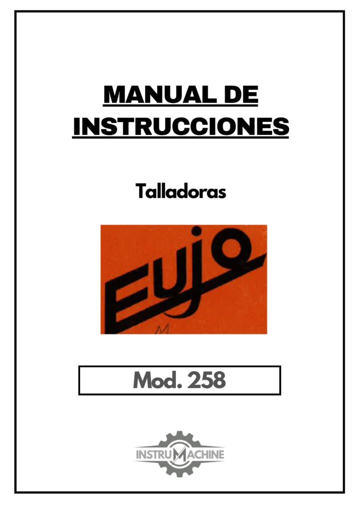 Portada Manual Talladora EUJO 258