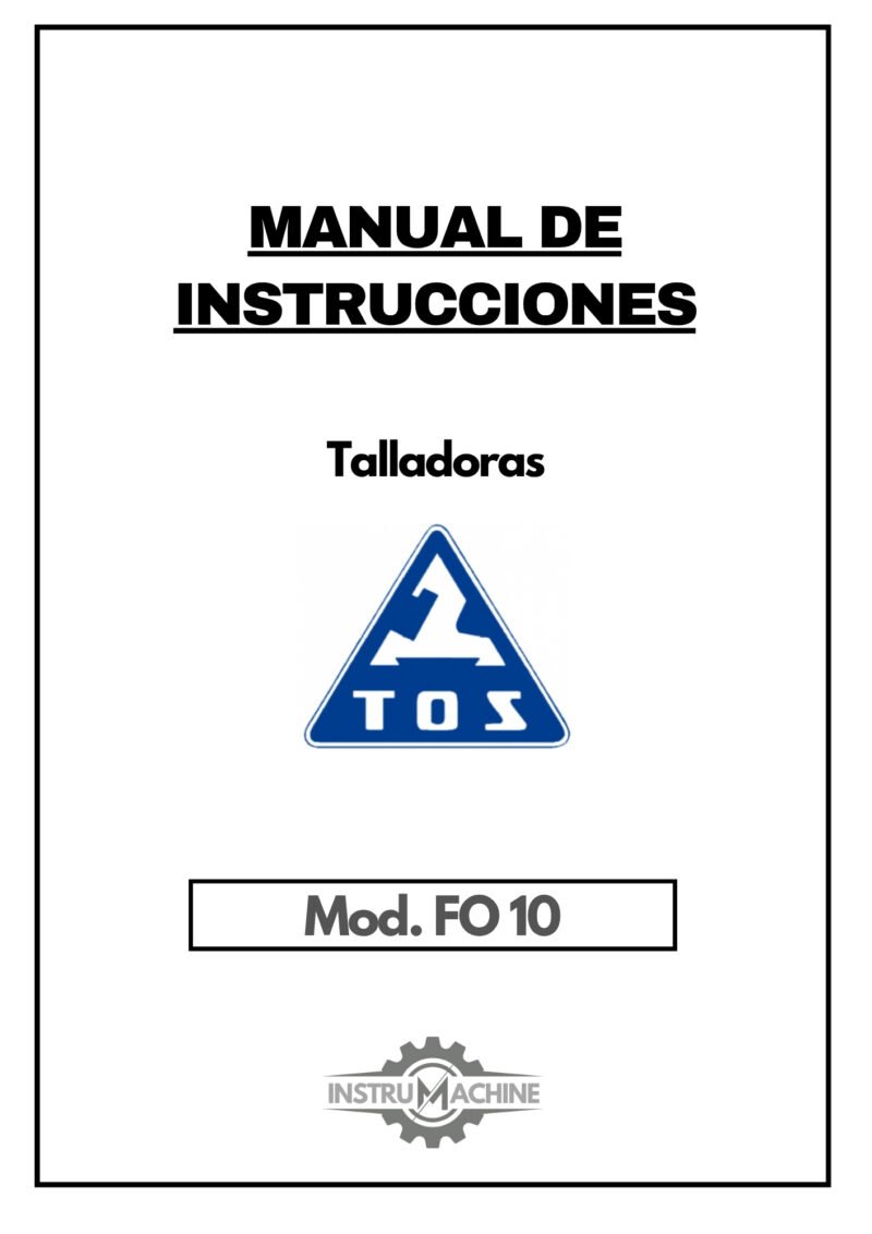 FO 10-1 Manual Talladora TOS FO 10