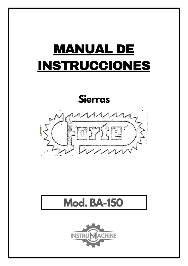 FORTEMAT 150-1 Manual Sierra FORTE BA-150
