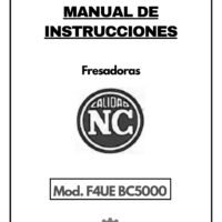FRESADORA NICOLAS CORREA MOD.F4UE-1 Manual de instrucciones Fresadora NICOLAS CORREA F4UE BC5000