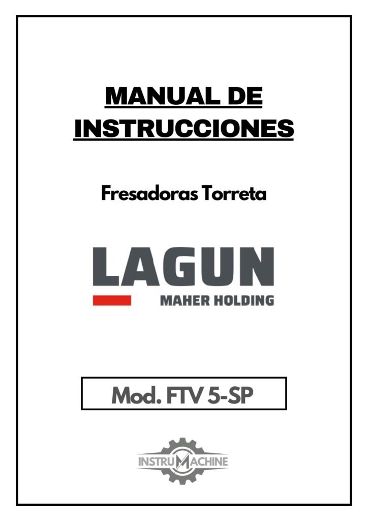 Portada Manual de instrucciones Fresadora LAGUN FTV 5-SP