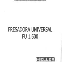 Manual de instrucciones Fresadora HELLER FU 1600