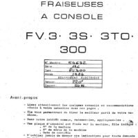 FV 300E-2 Manual de instrucciones Fresadora VERNIER FV3
