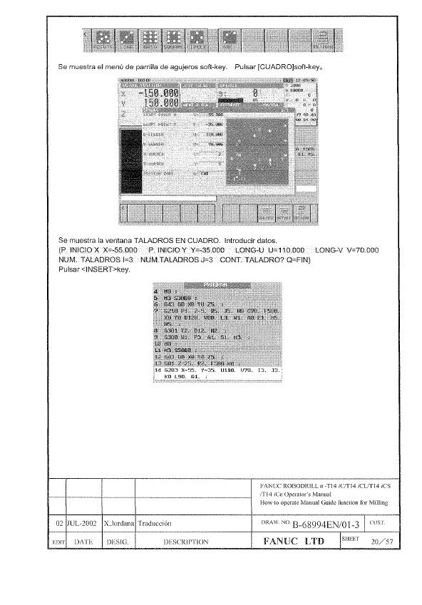 Manual de instrucciones Fresadora FANUC ROBODRILL LTD