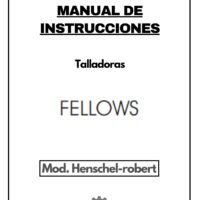 Manual Talladora FELLOWS Henschel-robert