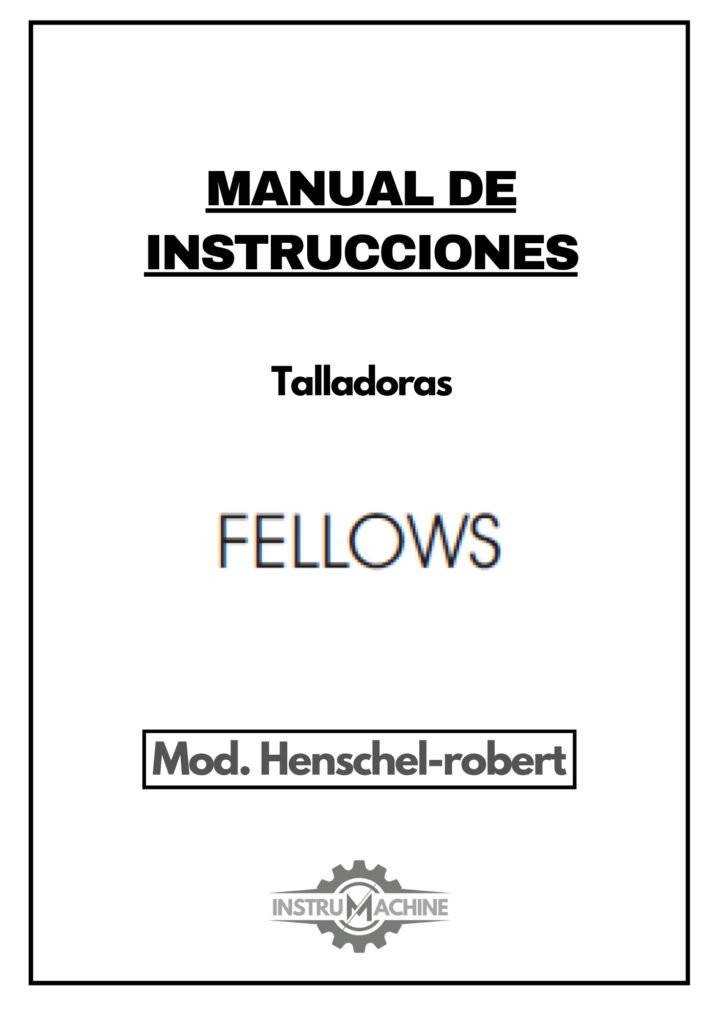 Portada Manual Talladora FELLOWS Henschel-robert