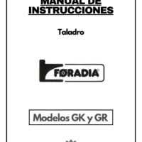Foradia H-1000-1 Lista de piezas Taladro FORADIA Los modelos GK y GR