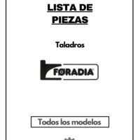 Lista de piezas Taladro FORADIA Los modelos GK y GR