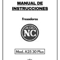 Manual de instrucciones Fresadora NICOLAS CORREA A25 30 Plus