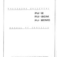Manual de instrucciones Fresadora CME FU2-L, 2CMC, 2LCM, 2LCMC