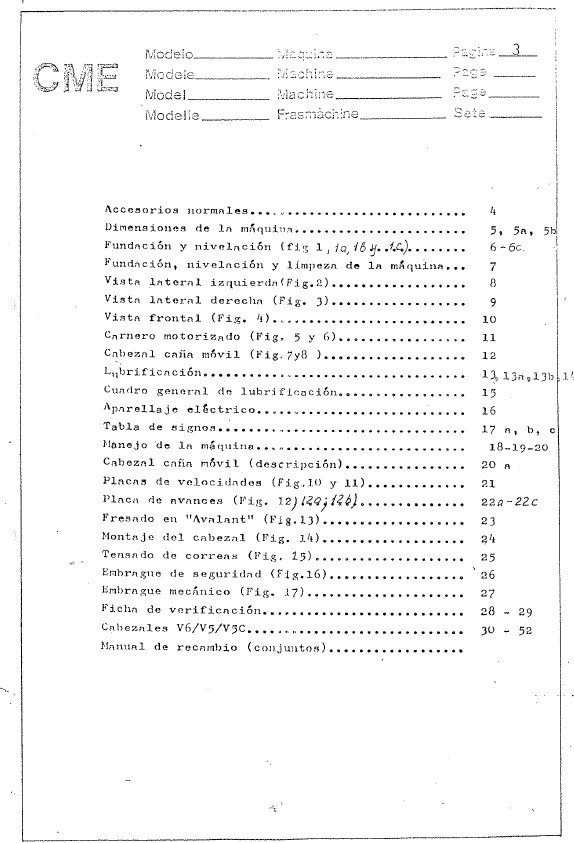 Manual de instrucciones Fresadora CME FU2-L, 2CMC, 2LCM, 2LCMC