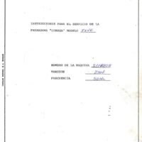 Manual de instrucciones Fresadora NICOLAS CORREA F2VE