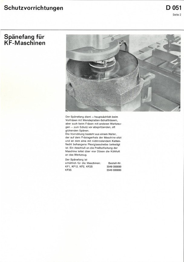 Accesorios generales Fresadora DECKEL D035