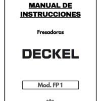 Manual de instrucciones Fresadora DECKEL FP 1