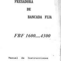 Fresadora Lagun FBF-2 Manual de instrucciones Fresadora LAGUN FBF 1600-3250