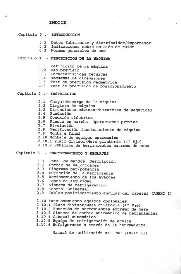 Fresadora Lagun FBF-3 Manual de instrucciones Fresadora LAGUN FBF 1600-3250