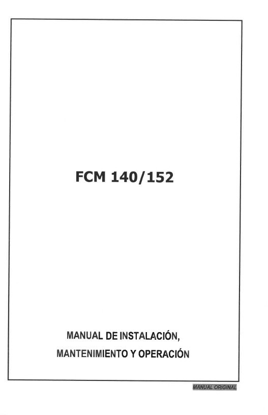 Manual de instrucciones Fresadora LAGUN FCM 140 152