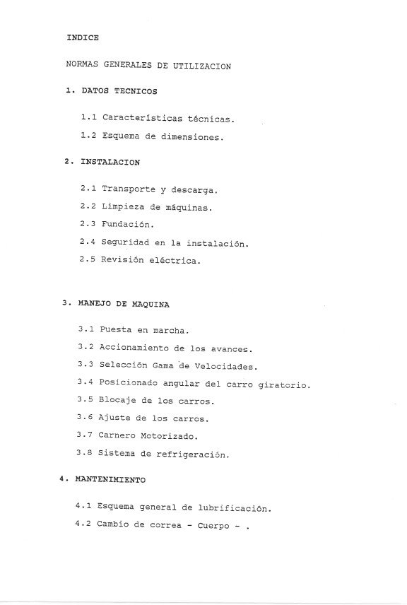 Manual de instrucciones Fresadora LAGUN FCM 140 152