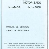 Fresadora Lagun FCM 1400 1600-2 Manual de instrucciones Fresadora LAGUN FCM 1400 1600