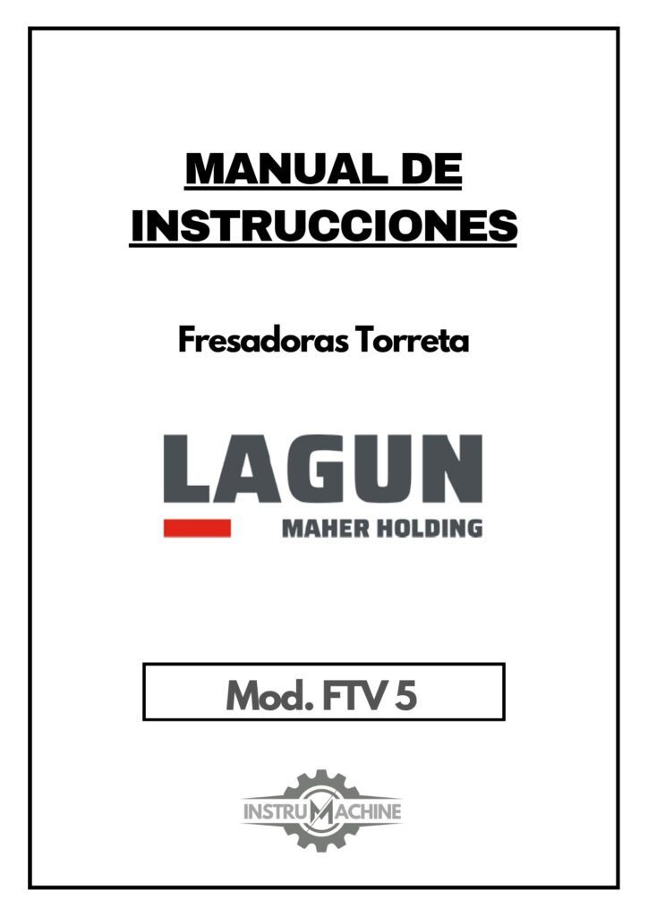 Portada Manual de instrucciones Fresadora LAGUN FTV 5