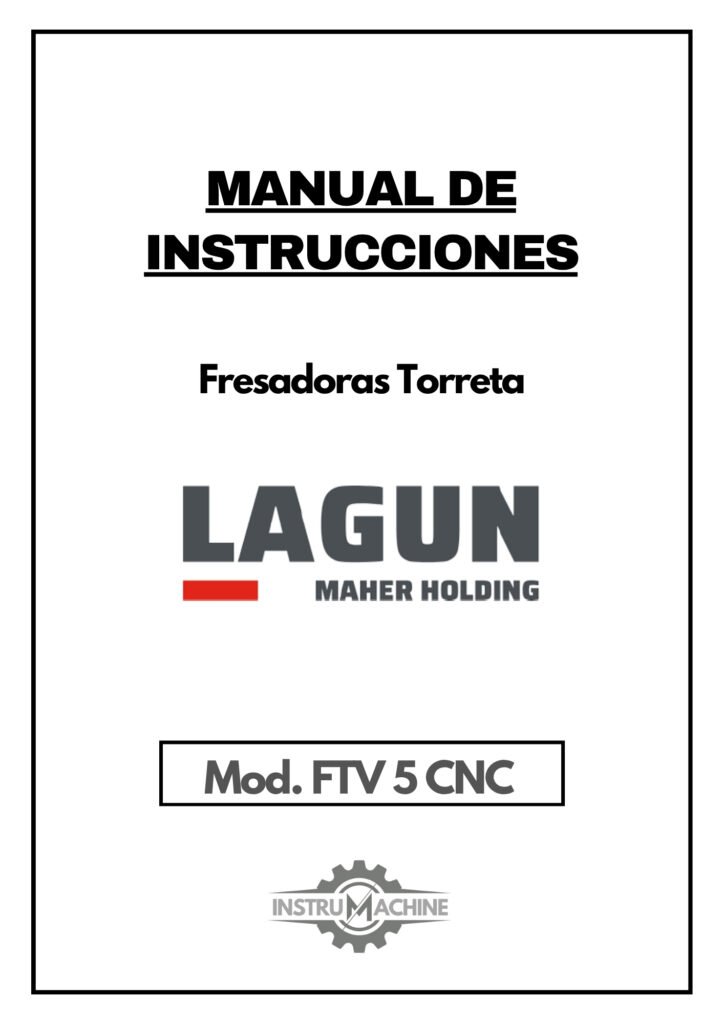 Portada Manual de instrucciones Fresadora LAGUN FTV 5 CNC