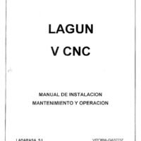 Fresadora Lagun FTV-5 CNC-2 Manual de instrucciones Fresadora LAGUN FTV 5 CNC