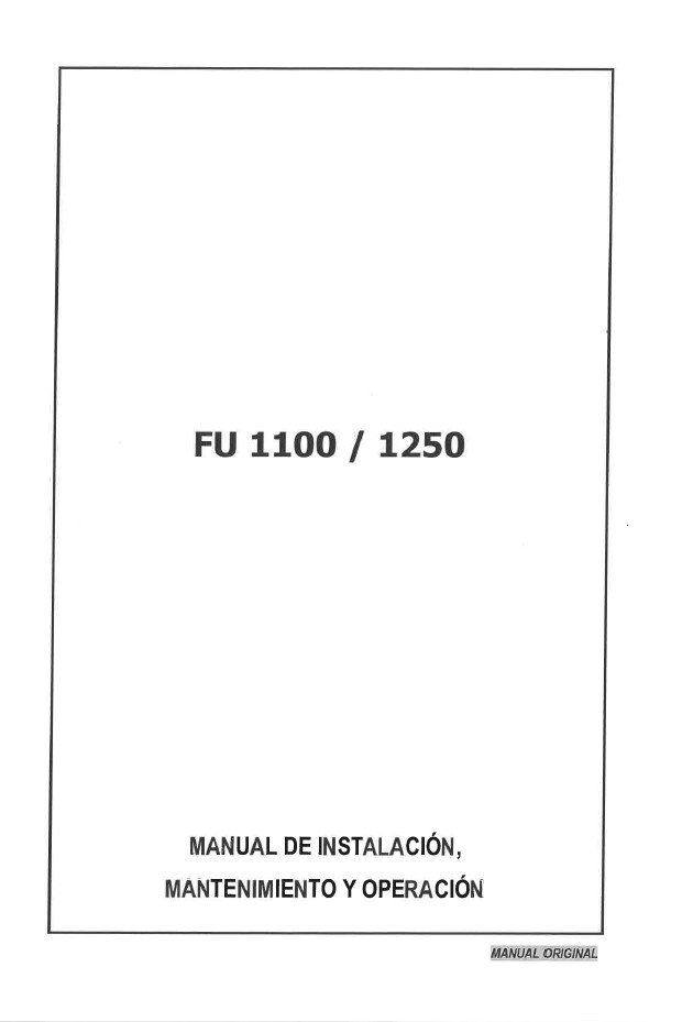 Manual de instrucciones Fresadora LAGUN FU 1100 1250
