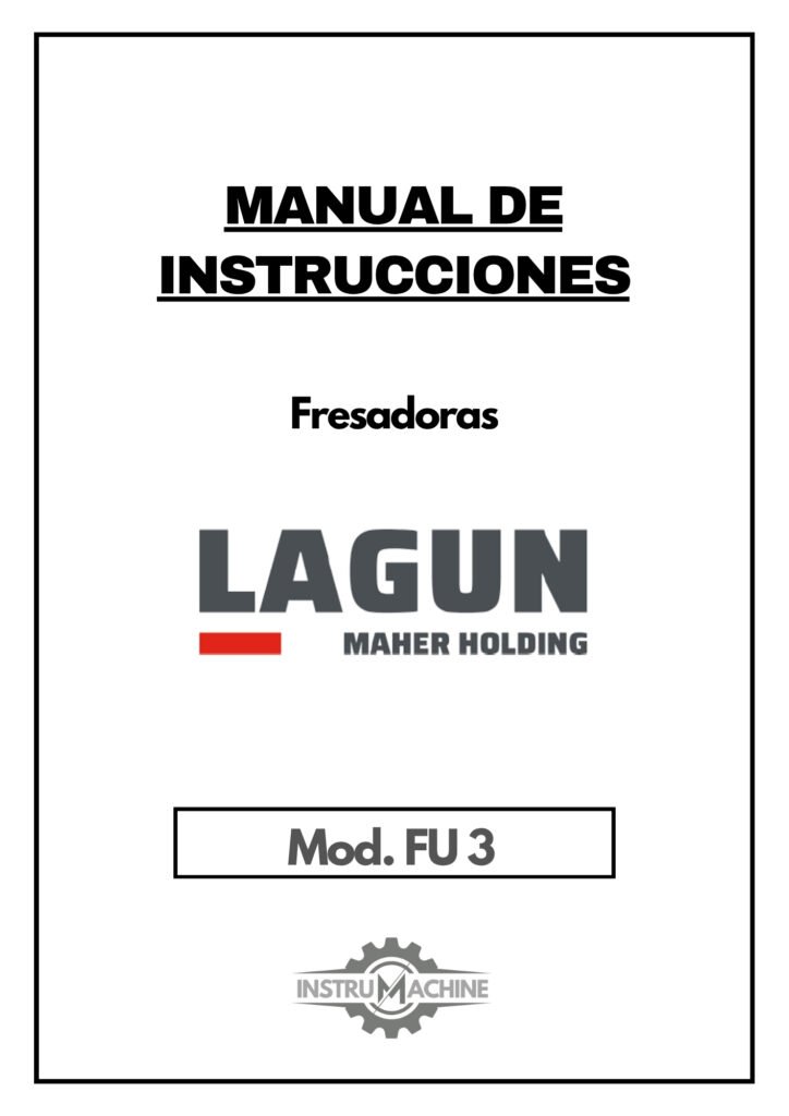 Portada Manual de instrucciones Fresadora LAGUN FU 3