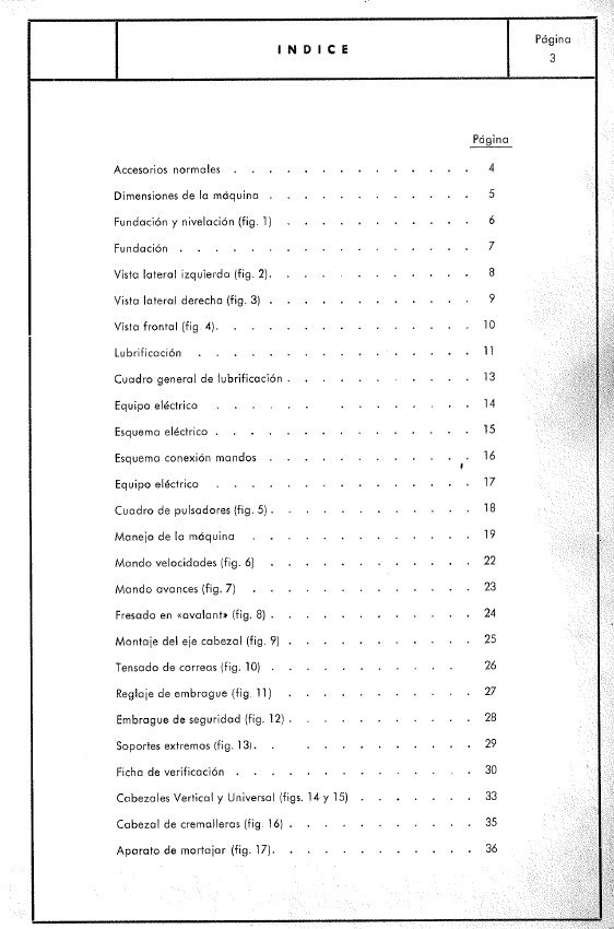 Fresadora Lagun FU 3-3 Manual de instrucciones Fresadora LAGUN FU 3