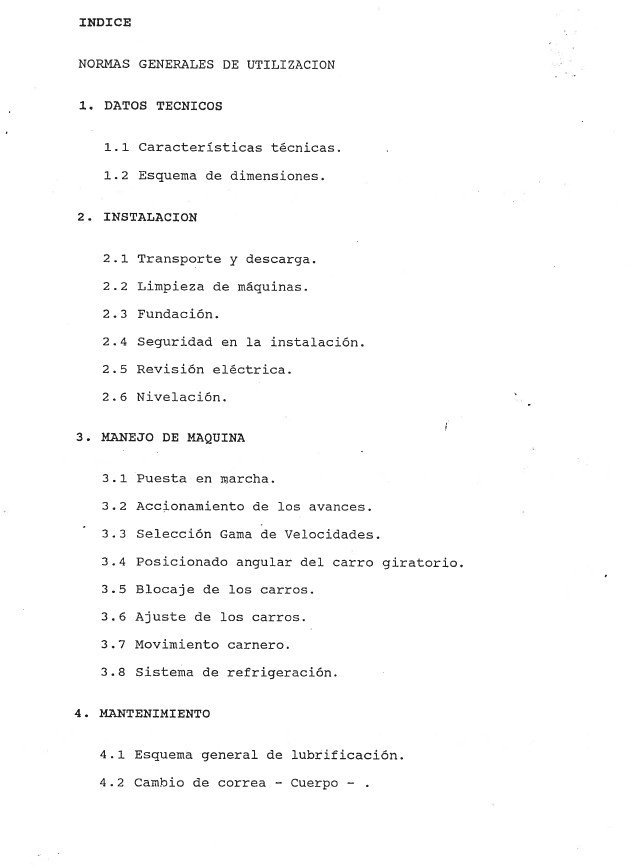 Manual de instrucciones Fresadora LAGUN GUM 152