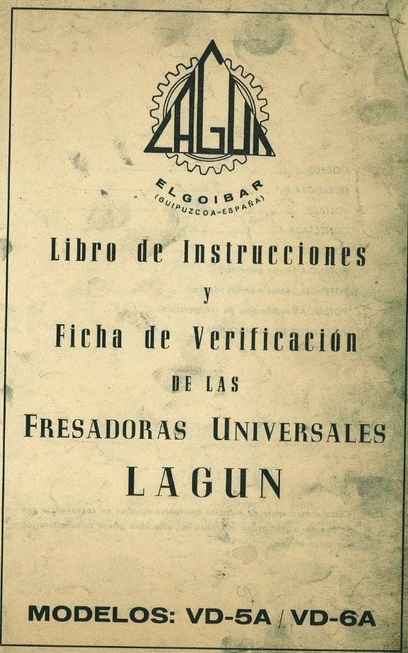 Manual de instrucciones Fresadora LAGUN VD5-VD6